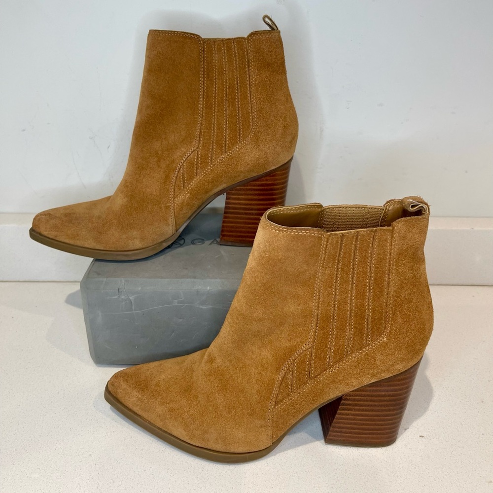 Marc Fisher LTD Alva Bootie Chestnut Brown Suede Size 8.5 - Picture 12 of 13